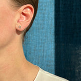 Small moonstone stud earrings, single or pair