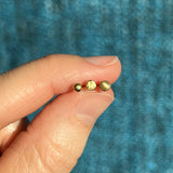 Gold mini dot stud earrings, single or pair