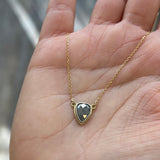 Grey diamond arrow necklace