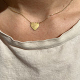 Medium Heart Necklace in Reclaimed 14k Gold