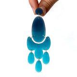 Large Chandelier Earring, Midnight-Dark Turquoise