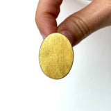 Small Oval Earrings, 22k Gold Leaf