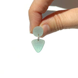 Small Circle Tri Drop Earrings, Medium Grey - Aqua