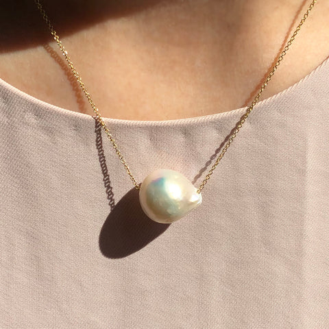 17mm Baroque Single Pearl Necklace