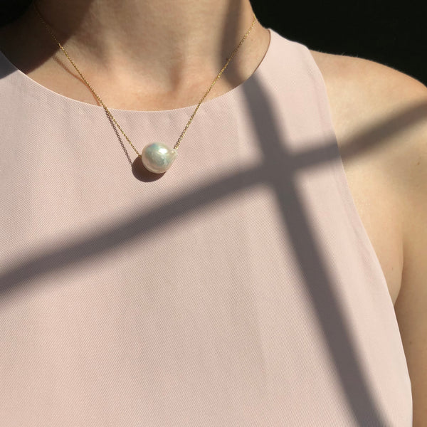 17mm Baroque Single Pearl Necklace